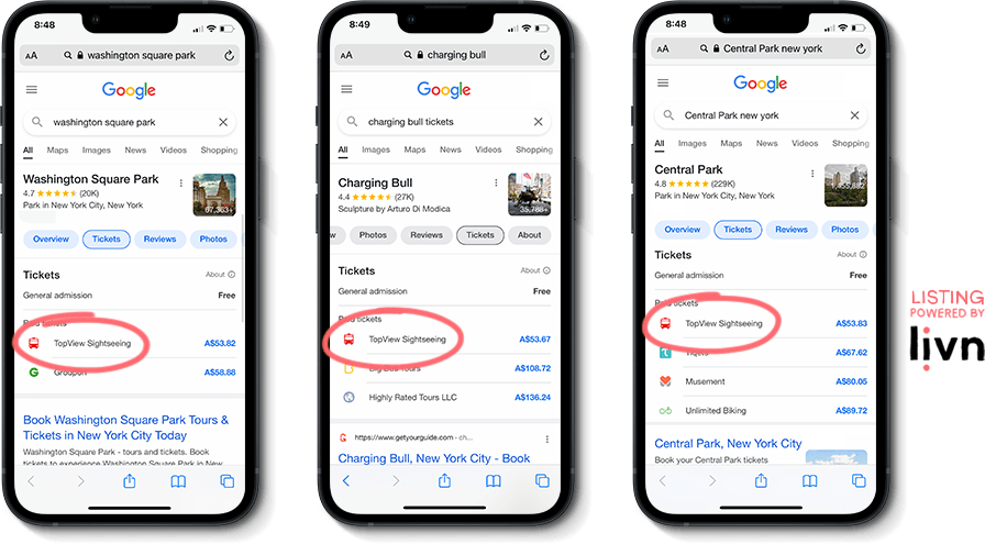 Google 'Things to do' for tours and activities.